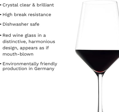 Crystal Red Wine Glasses Designed for Aroma (Set of 6)