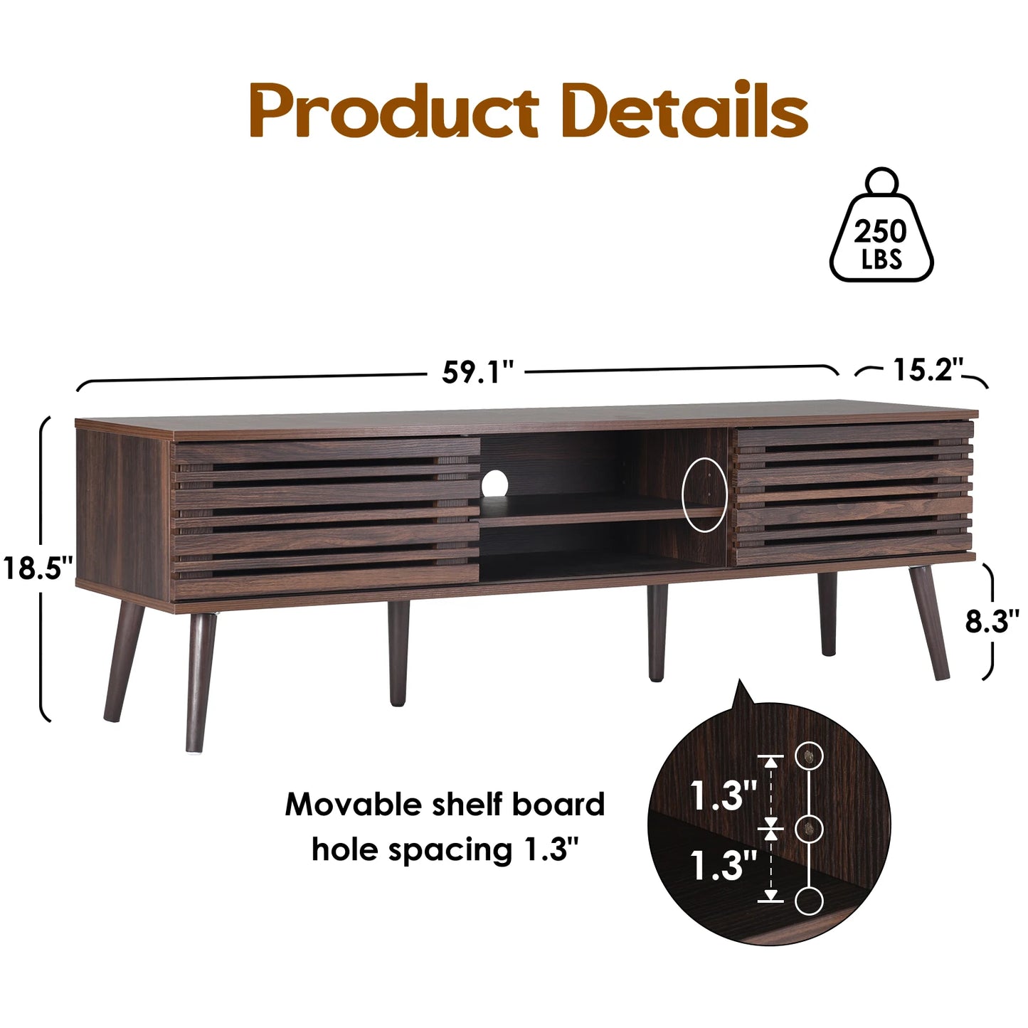Mid-Century TV Stand with Storage