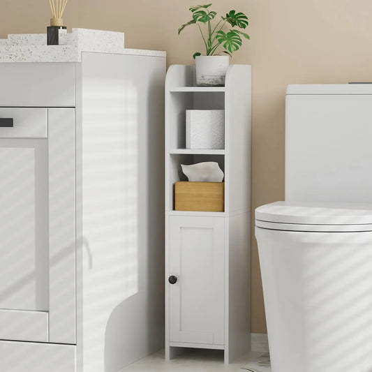 Slim Corner Bathroom Storage Cabinet Organizer