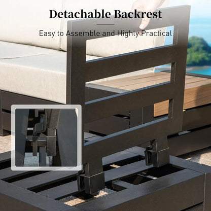 Modular Outdoor Sectional Patio Set with Cushions