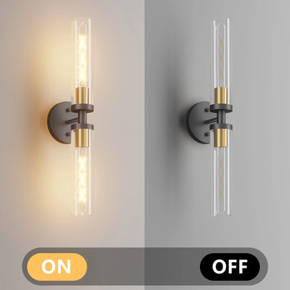 Modern Glass Wall Sconce Set