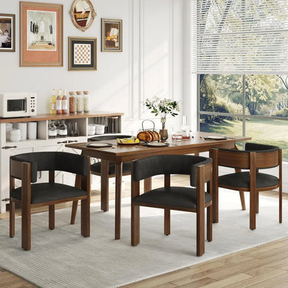 Mid-Century Modern PU Leather Dining Chairs