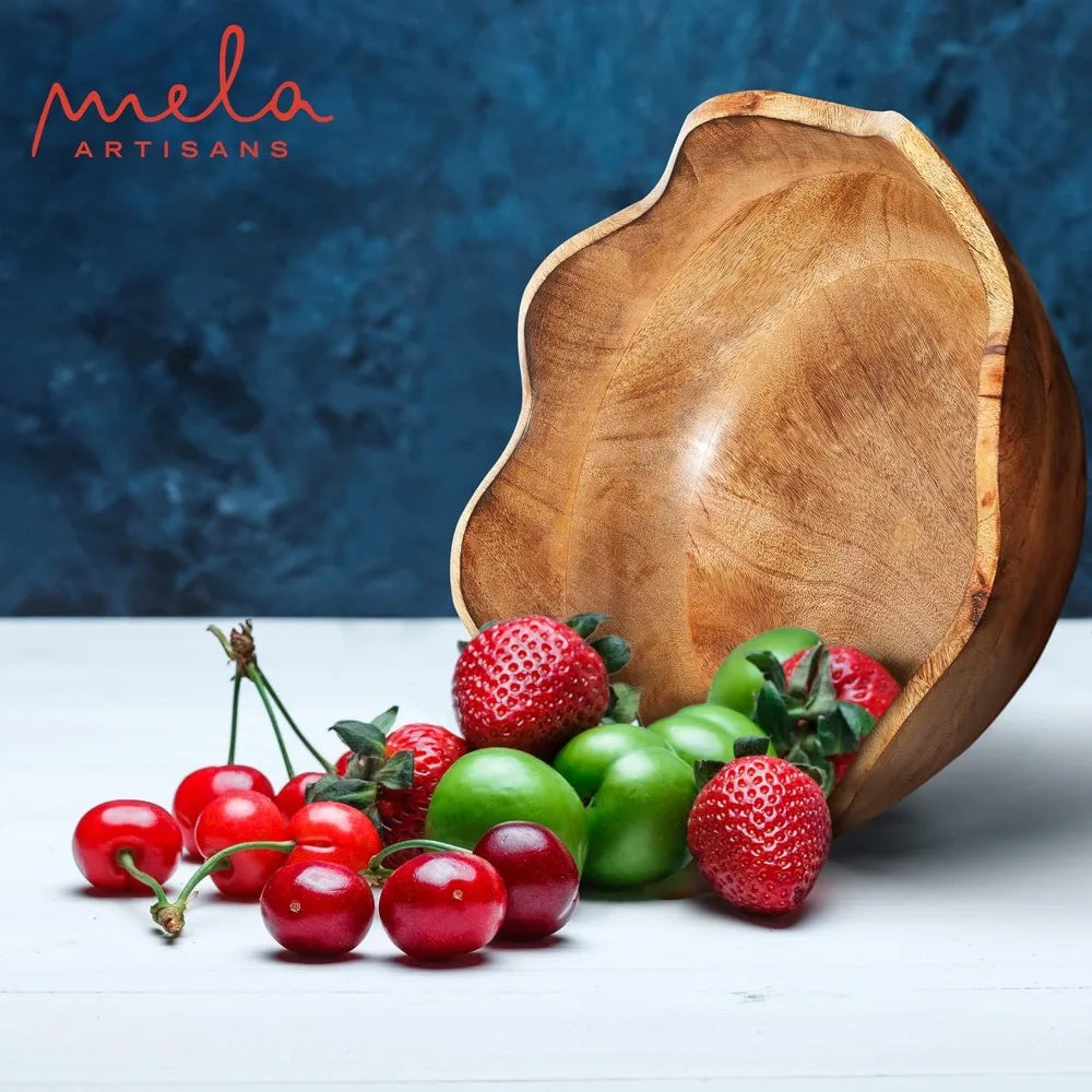 Mango Wood Bowl With Sculptural Edge