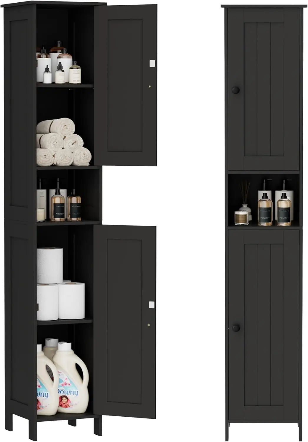 67" Slim Tall Storage Cabinet for Small Spaces