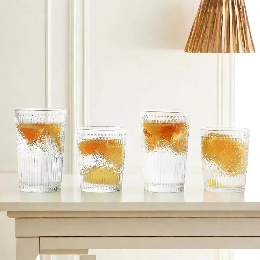 Vintage Hobnail Drinking Glasses Set (12-Piece)