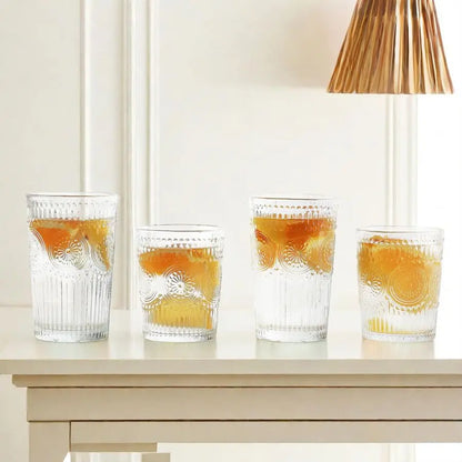 Vintage Hobnail Drinking Glasses Set (12-Piece)