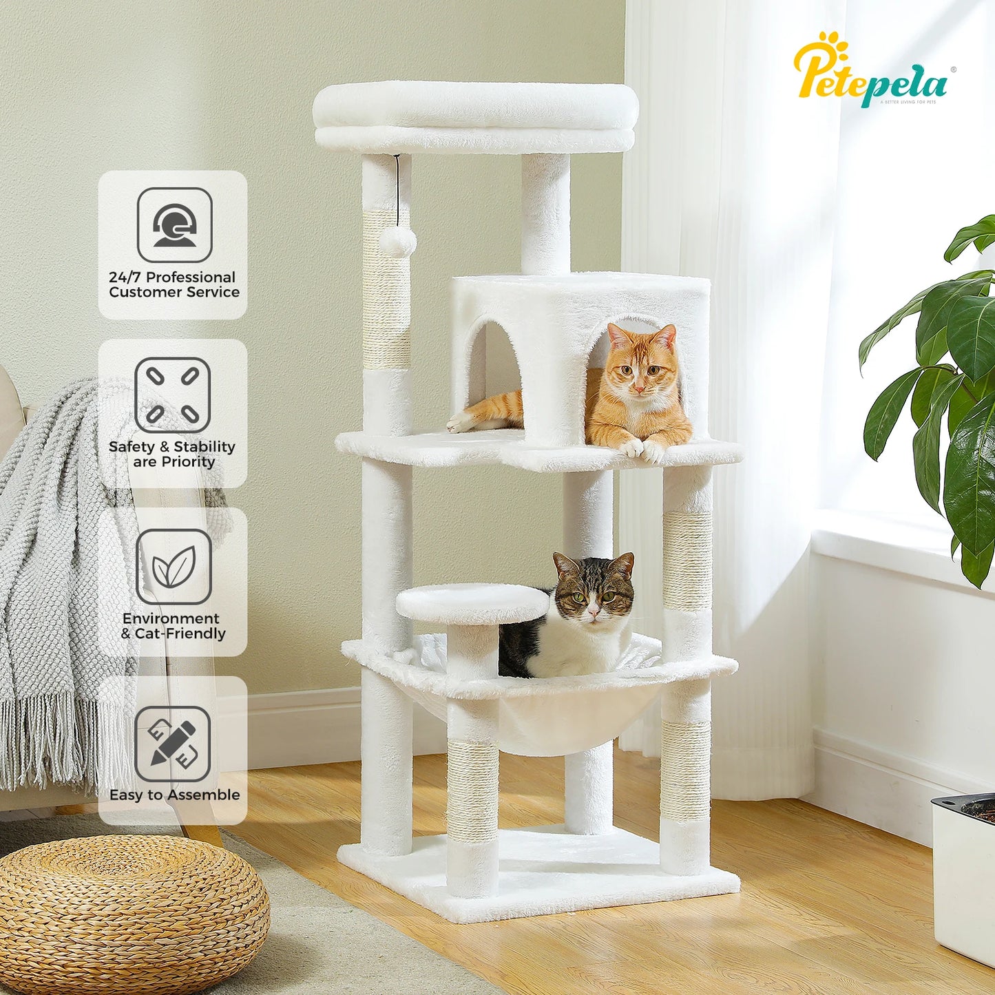 Multi-Level Metal Frame Cat Tower