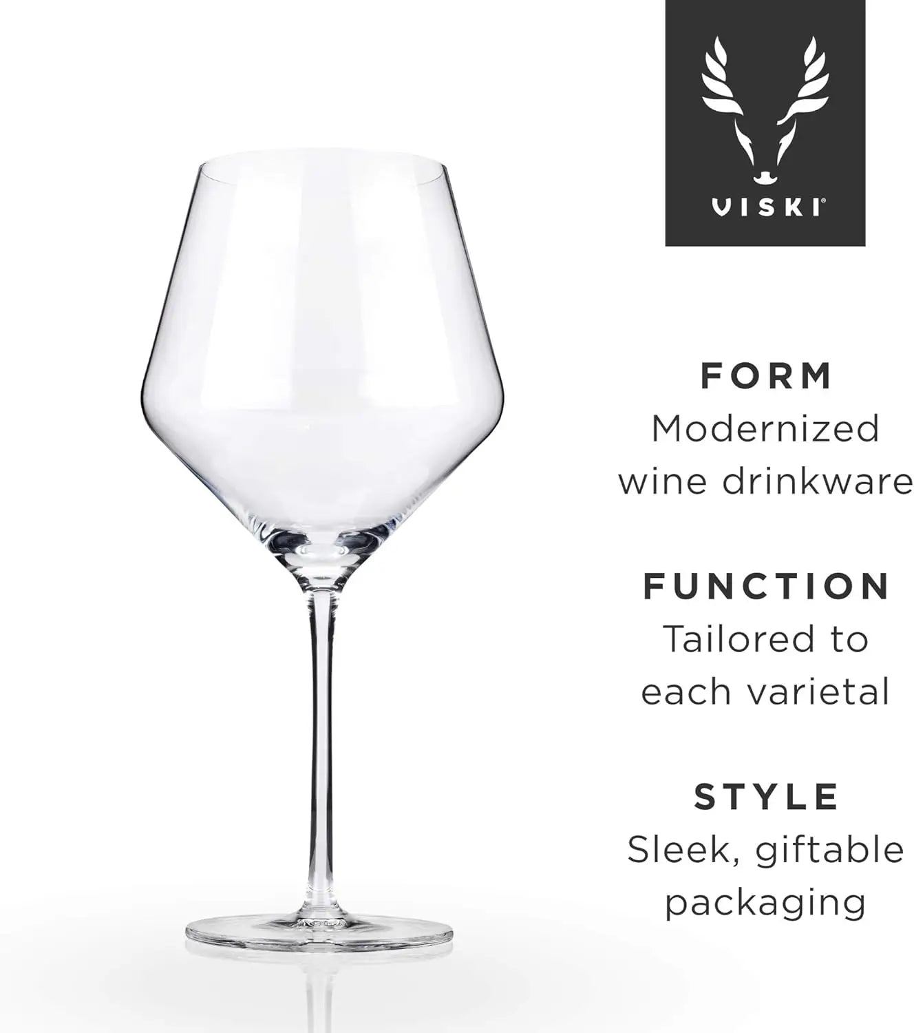 Angled Crystal Red Wine Glasses (Set of 4)