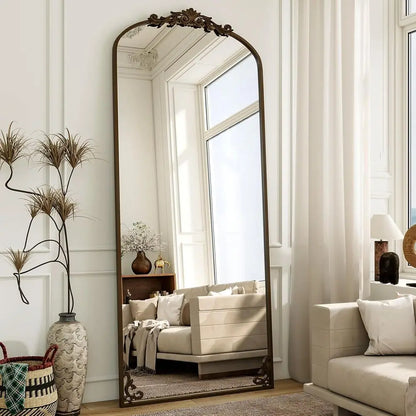 Vintage Arched Full-Length Floor Mirror