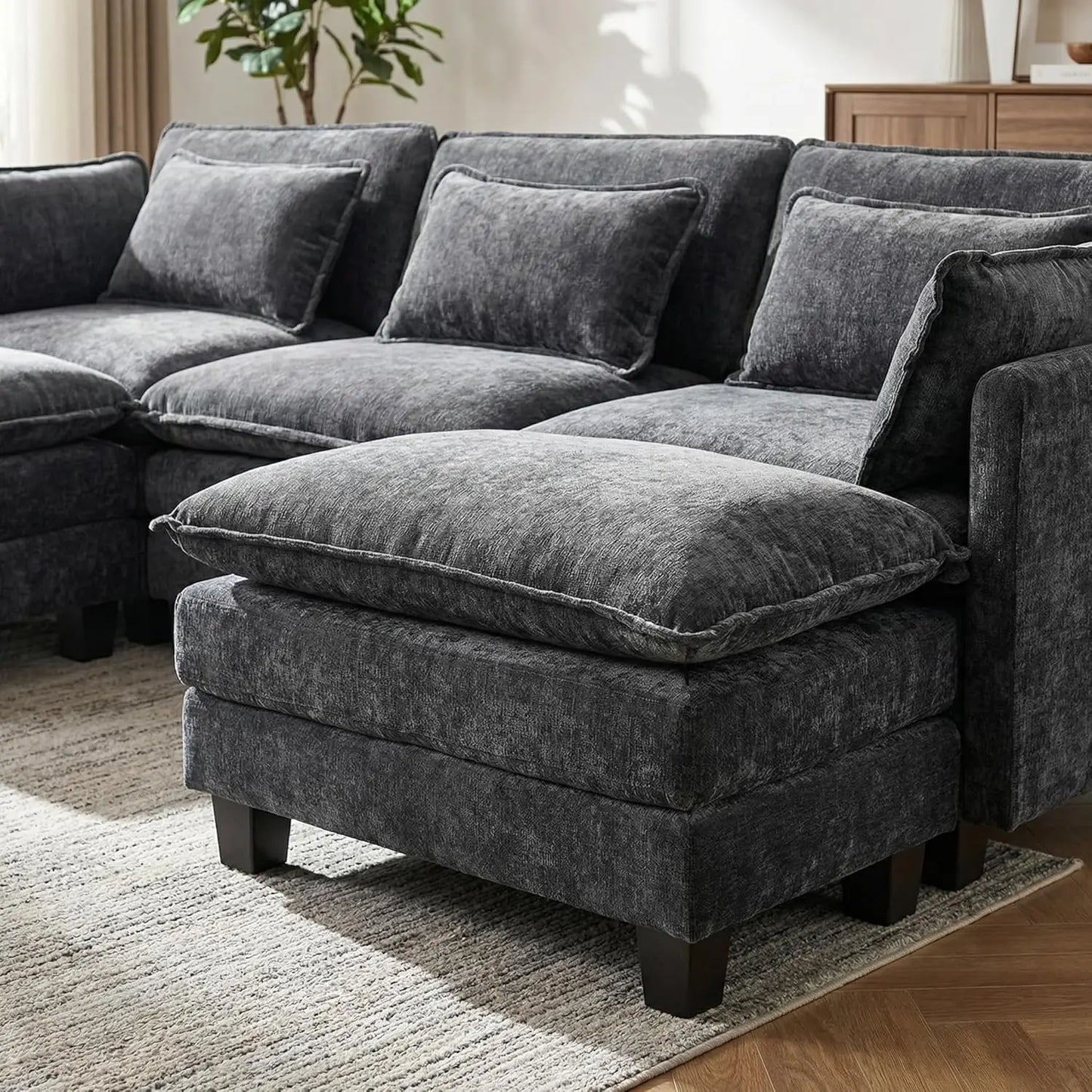 Modular Sectional Sofa with Deep Seating and Plush Comfort