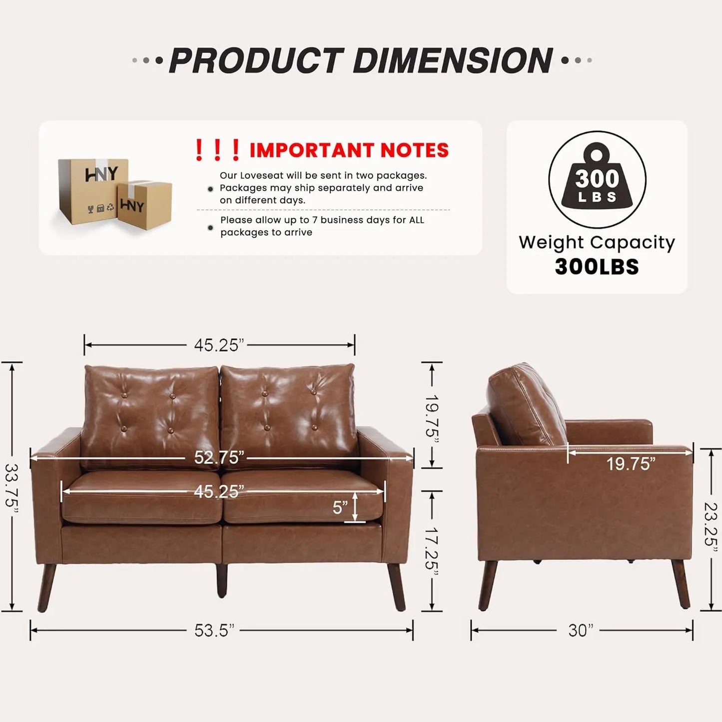 Tufted PU Leather Accent Club Chair - Set of 2