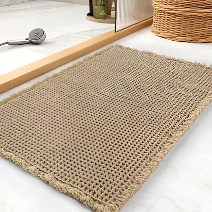 Waffle Weave Absorbent Non-Slip Bath Rug
