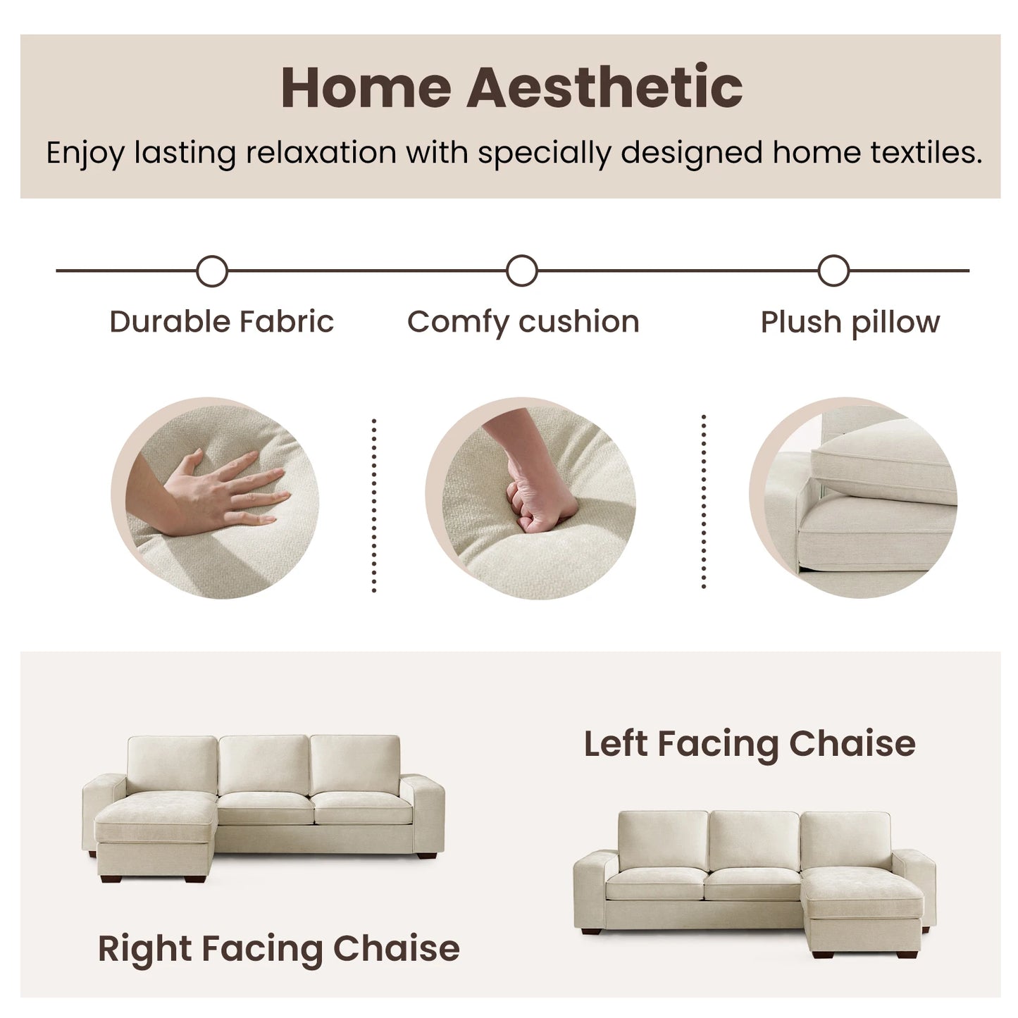 100" Convertible Sectional Sofa with Hidden Storage and Charging Ports