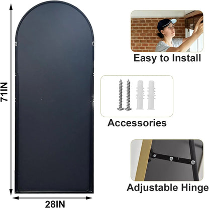 Arched Full-Length Floor Mirror