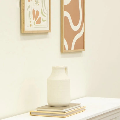 Textured Natural Ceramic Jug Decorative Vase