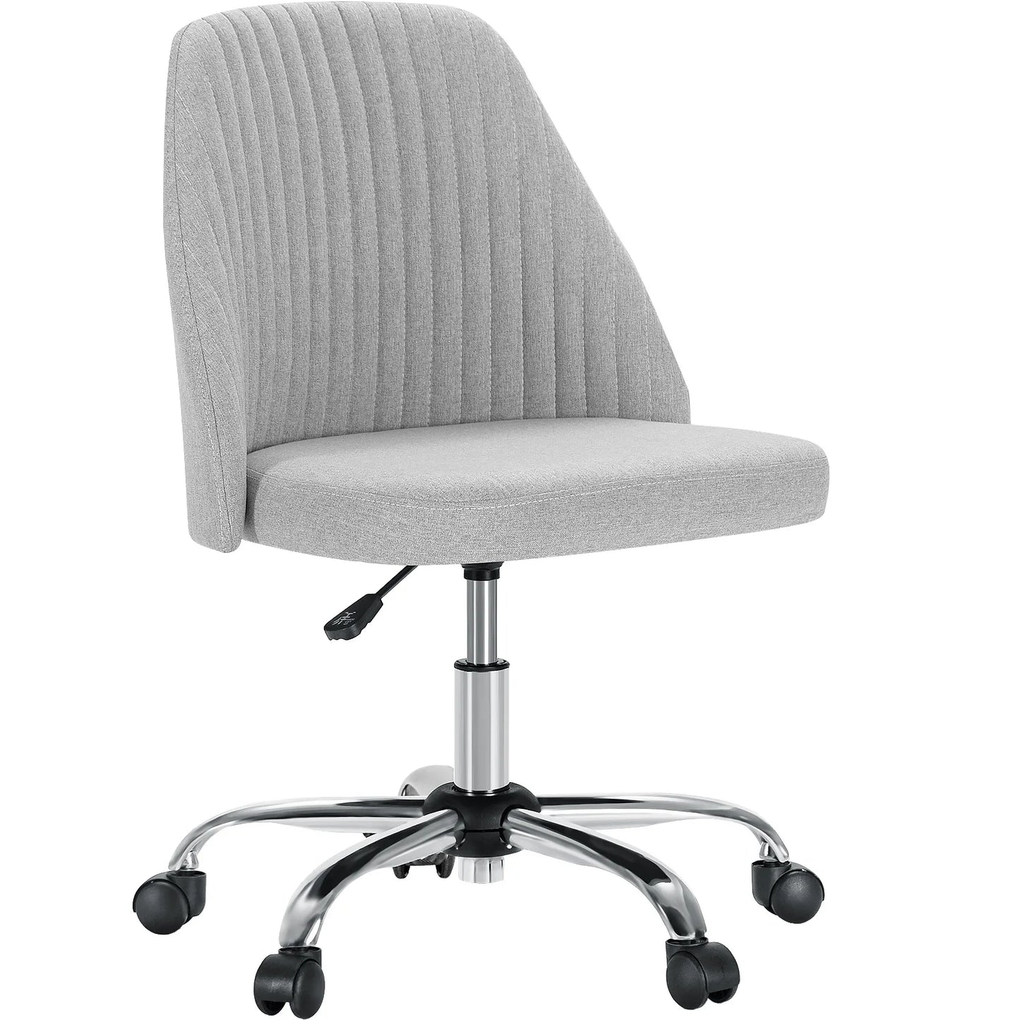 Armless Adjustable Swivel Fabric Desk Chair