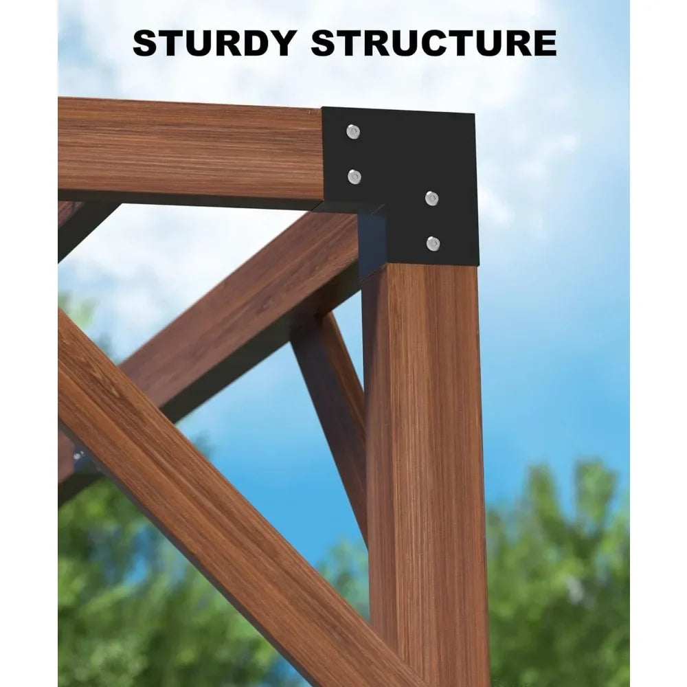 Cedar Pergola with Retractable Canopy and Outdoor Living Design