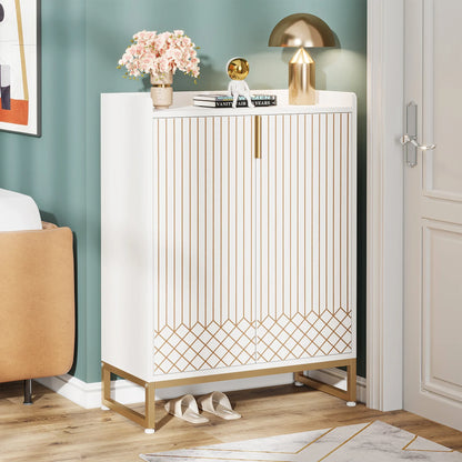 5-Tier Shoe Storage Cabinet with Doors