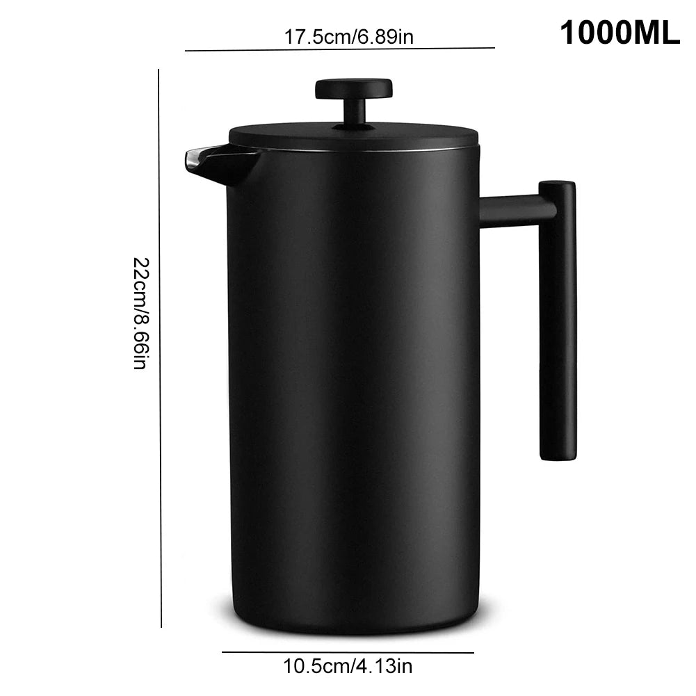 Stainless Steel French Press with Double Wall Insulation