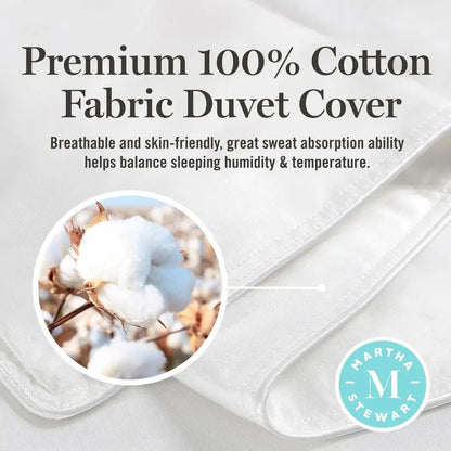 Luxury Cotton Goose Feather Down Queen Duvet Insert