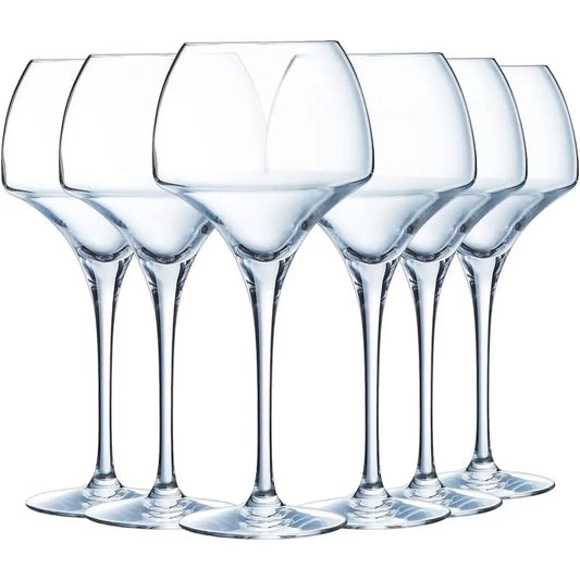 French Crystal Red Wine Glasses – Set of 6