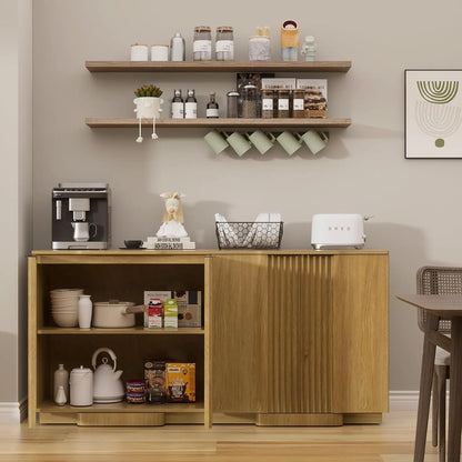 Modern Fluted Sideboard Storage Cabinet