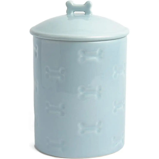 Ceramic Pet Treat Jar with Airtight Lid Design