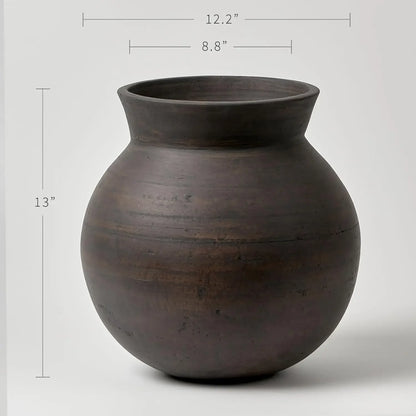 Minimalist Ceramic Vase with Sculptural Oval Form