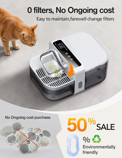 Wireless Pet Water Fountain with Dual Tank and Smart Control
