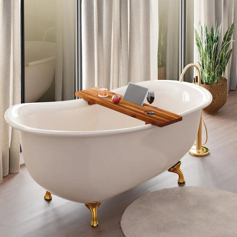 Acacia Wood Bathtub Tray for Spa-Like Relaxation