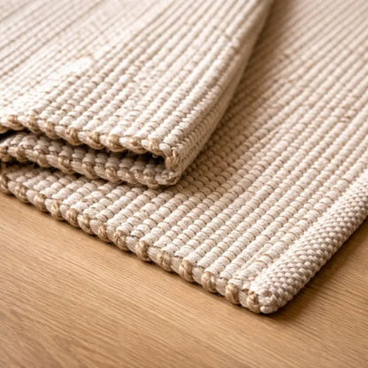 Handwoven 8' x 10' Jute Blend Rug with Rustic Boho Texture