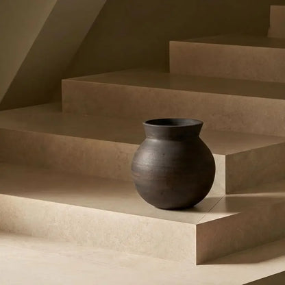 Minimalist Ceramic Vase with Sculptural Oval Form