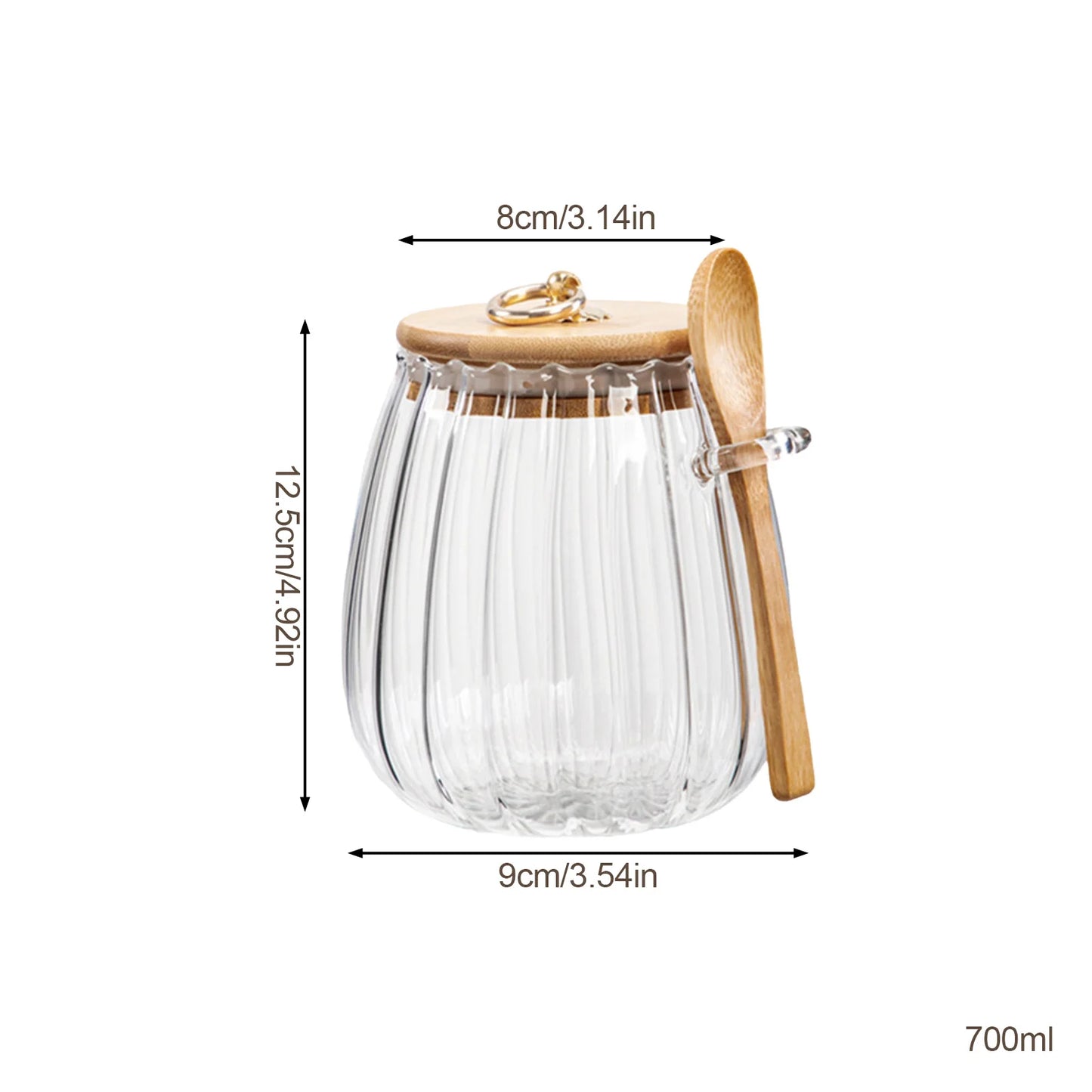 Glass Tea & Spice Storage Jars with Airtight Lids