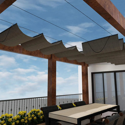 Retractable Pergola Shade Canopy (7' x 28')