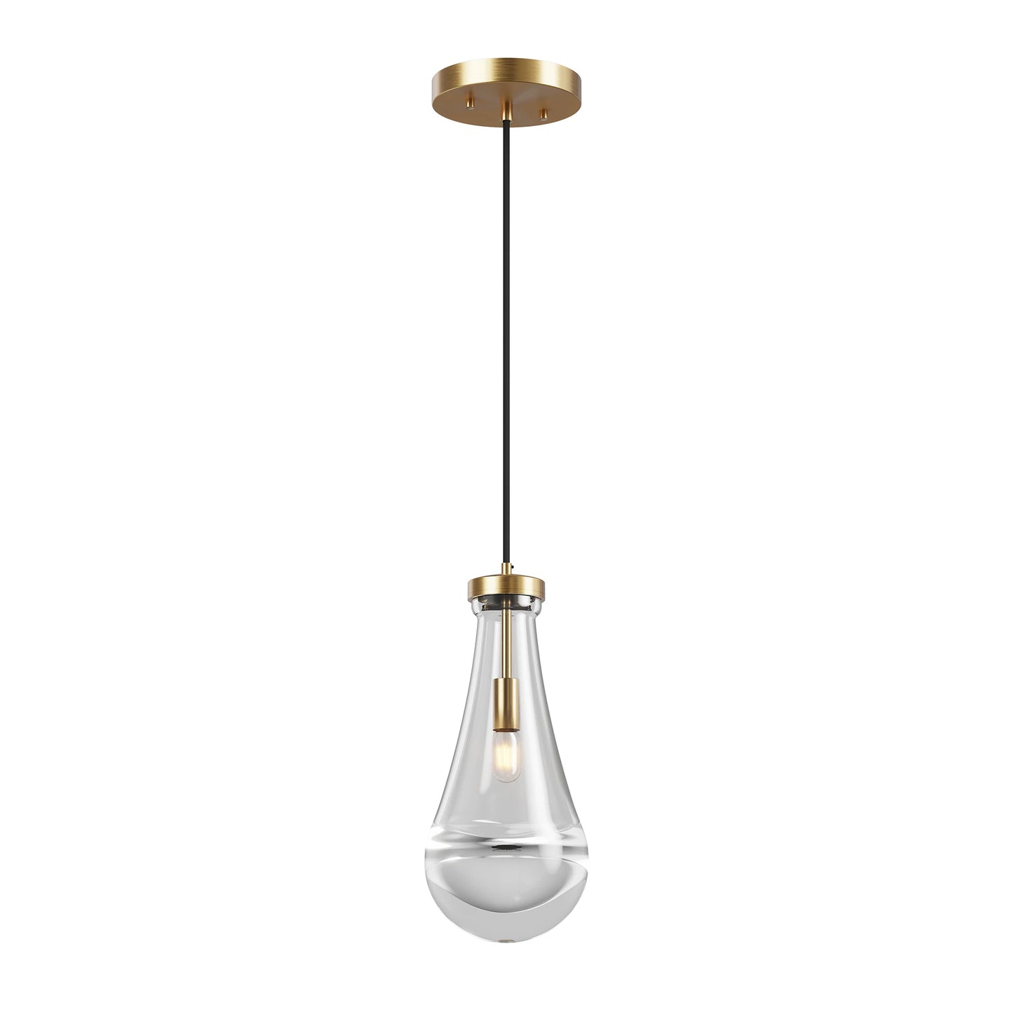 Raindrop Glass Pendant Light with Adjustable Cord