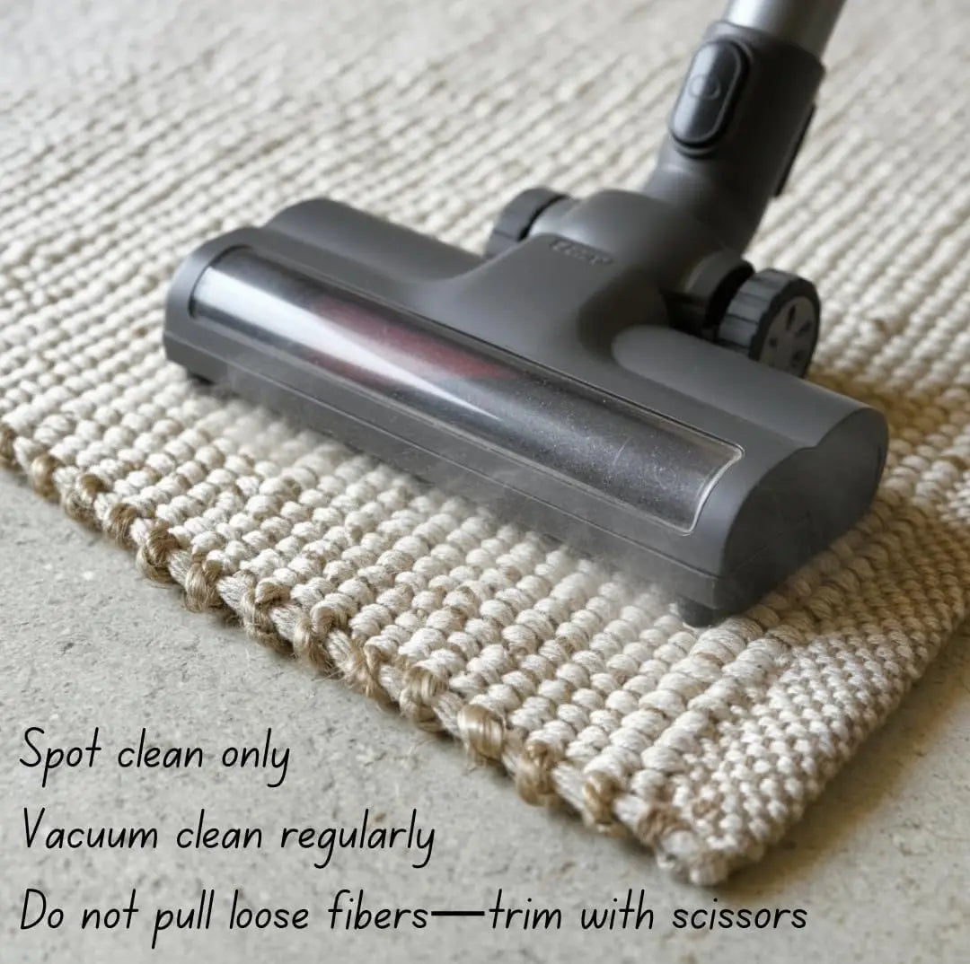 Handwoven 8' x 10' Jute Blend Rug with Rustic Boho Texture