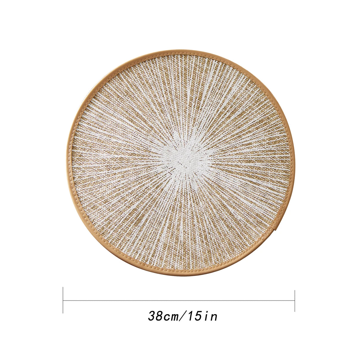 Round Burlap Macramé Placemats, Set of 2/4/6/8