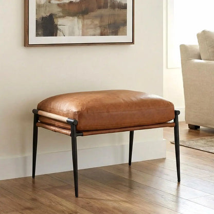 Modern Upholstered Accent Chair with Ottoman