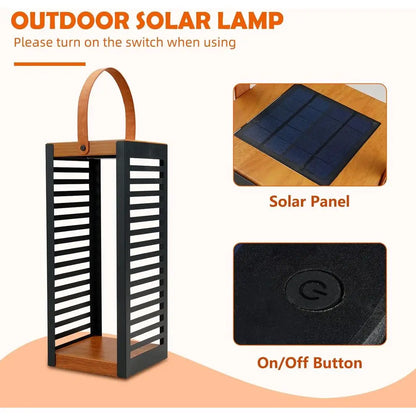 Modern Solar Floor Lantern Set