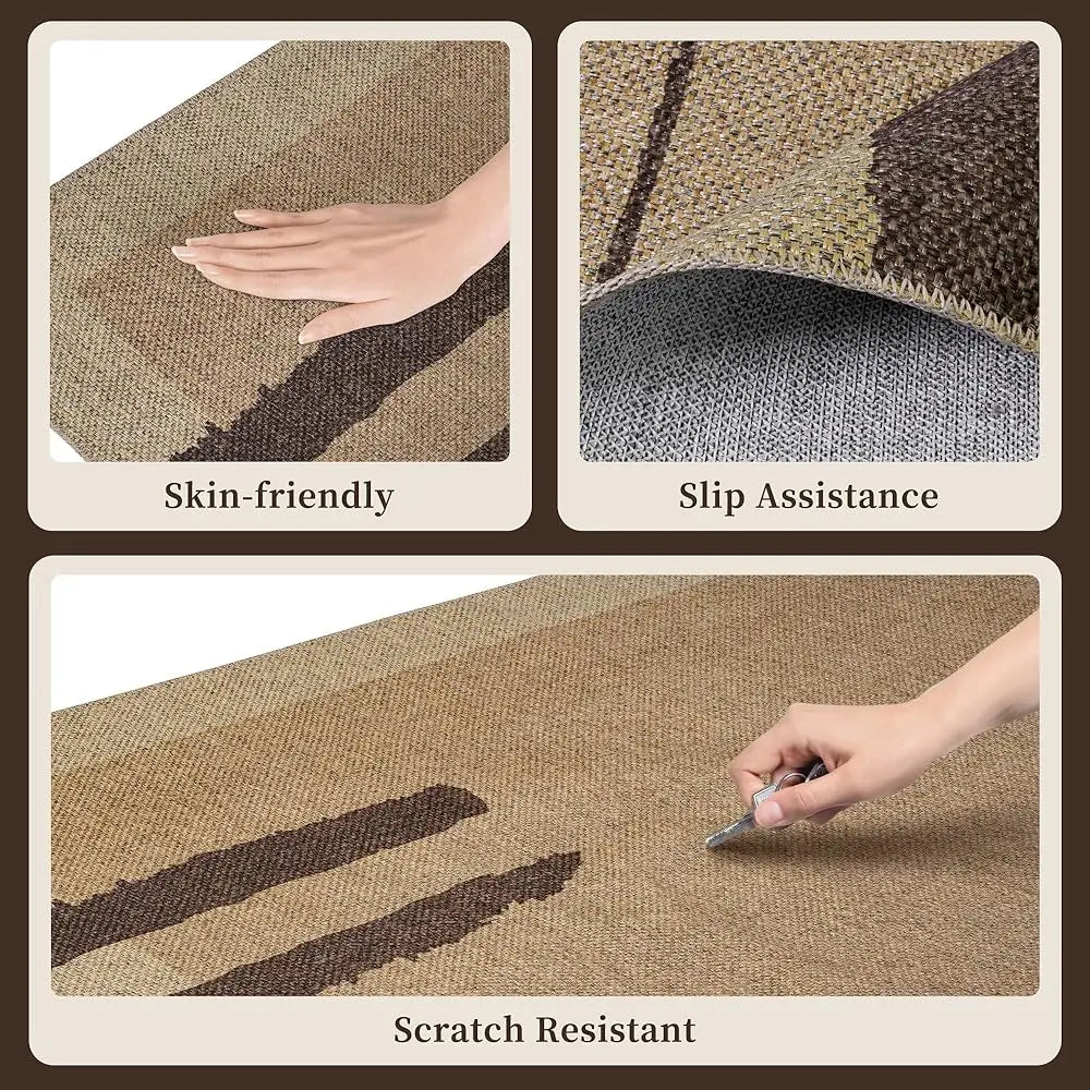 Washable Faux Jute Entryway Rug (2' x 3')