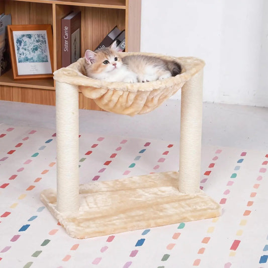 Cat Tree Tower with Hammock and Scratching Post