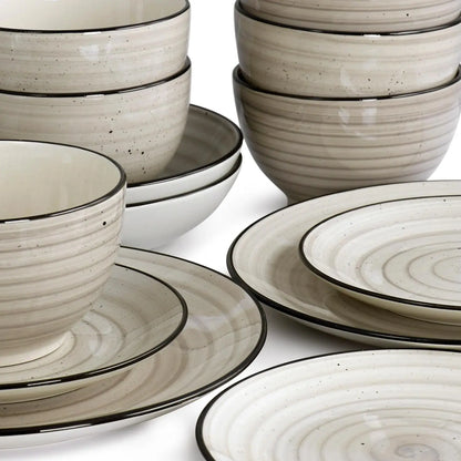 24-Piece Stoneware Dinnerware Set For Everyday Dining