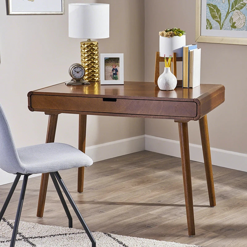 Solid Wood Mid-Century Writing Desk