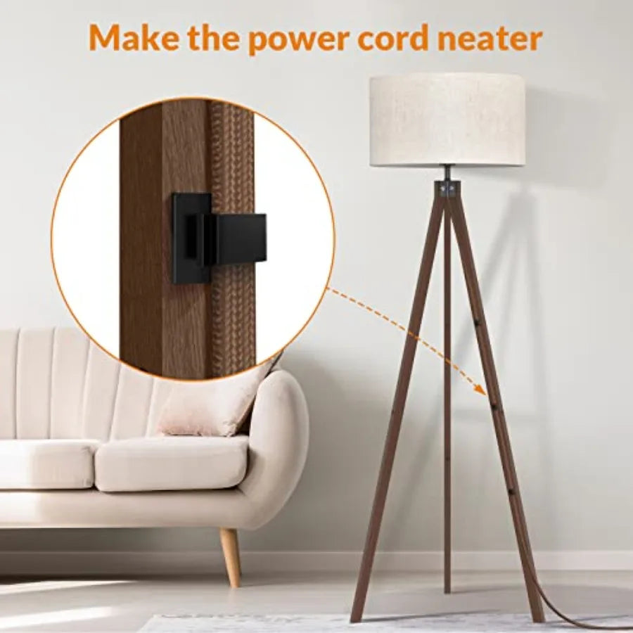 Mid-Century Wood Tripod Floor Lamp