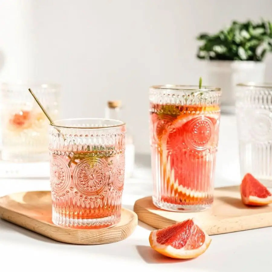 Vintage Hobnail Drinking Glasses Set (12-Piece)