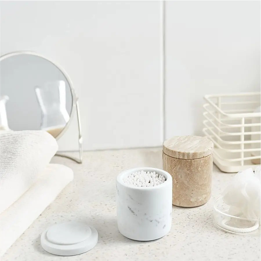 Italian Marble Bathroom Storage Canister