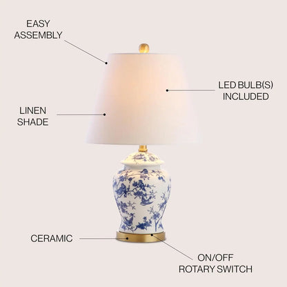 Blue & White Chinoiserie Ginger Jar Lamp