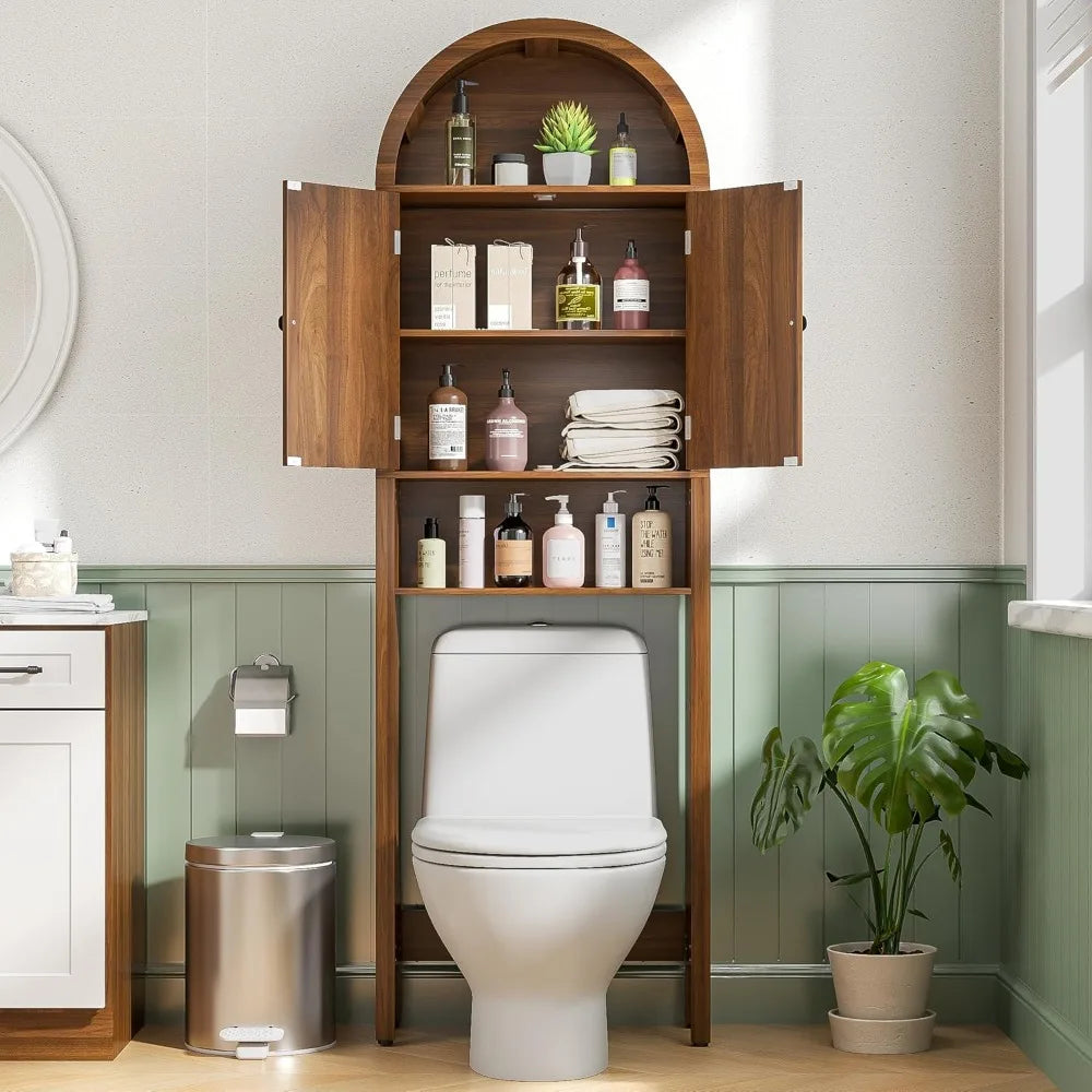 Arched Fluted 4-Tier Toilet Cabinet