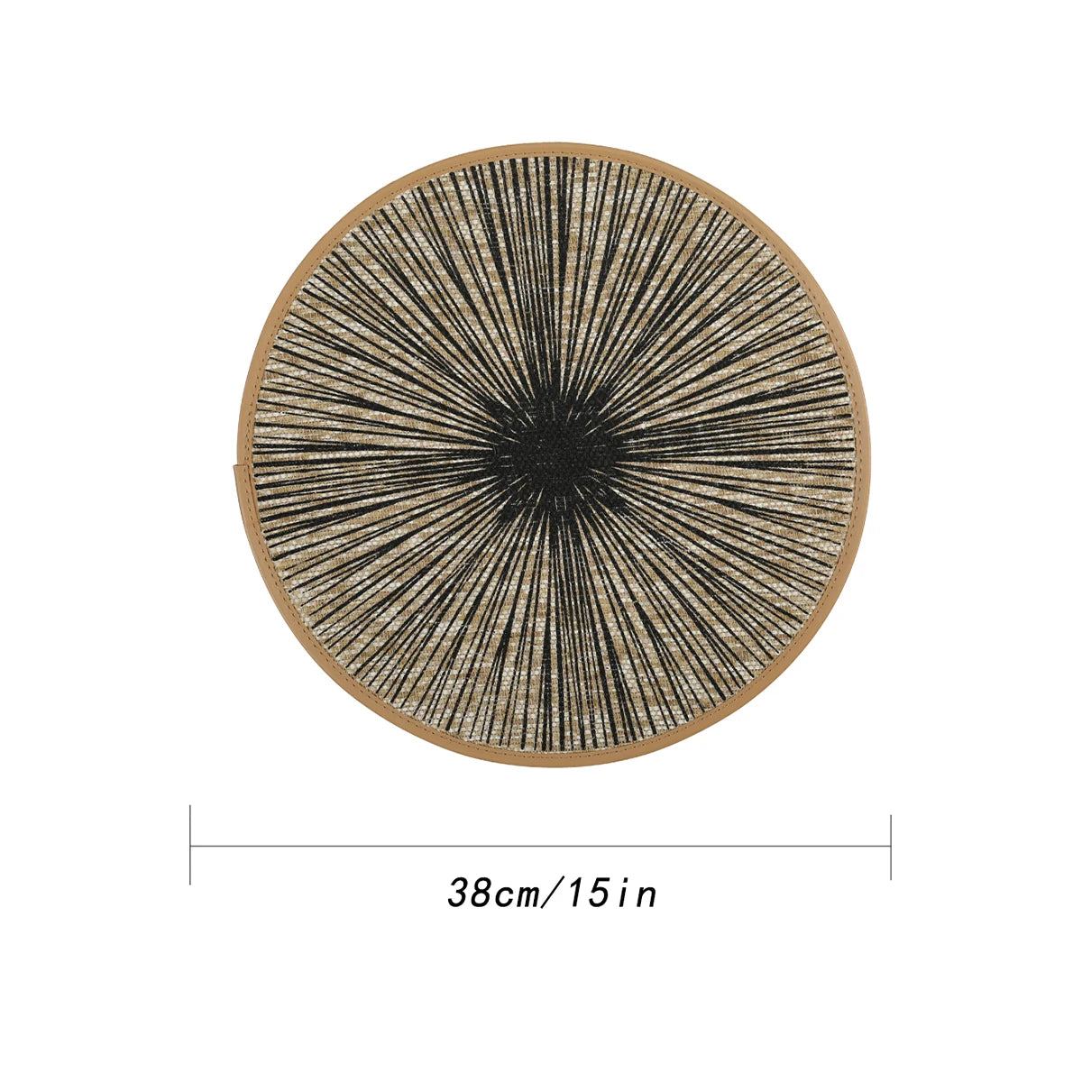 Round Burlap Macramé Placemats, Set of 2/4/6/8