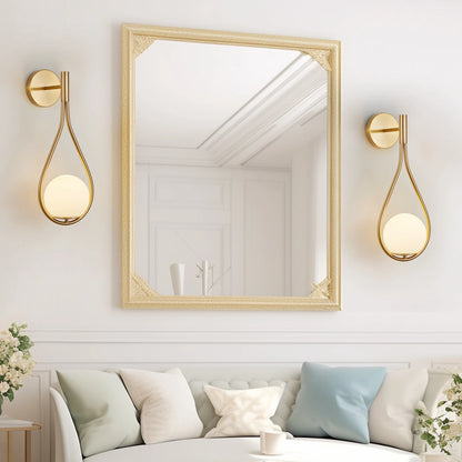 Set of 2 Mid-Century Modern Golden Wall Sconces